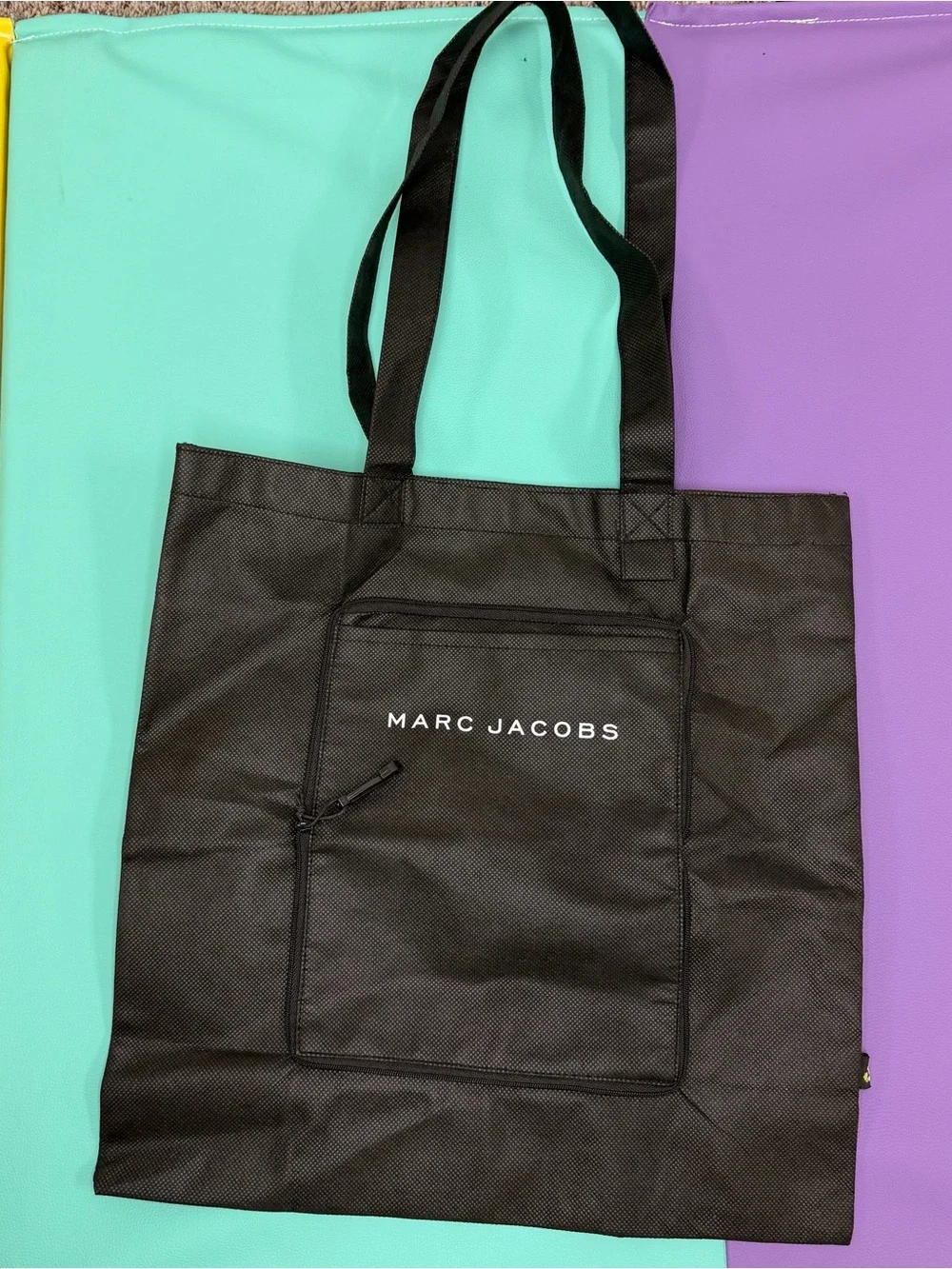 Marc Jacobs Black Tote with Front Zip Pocket